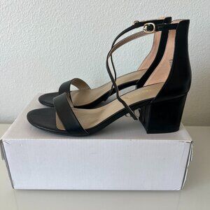 Black Chunky Low Heel